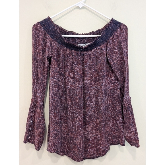 Derek Lam 10 Crosby 100% Silk Leopard Print Off Shoulder Blouse Size 6 - Picture 8 of 8